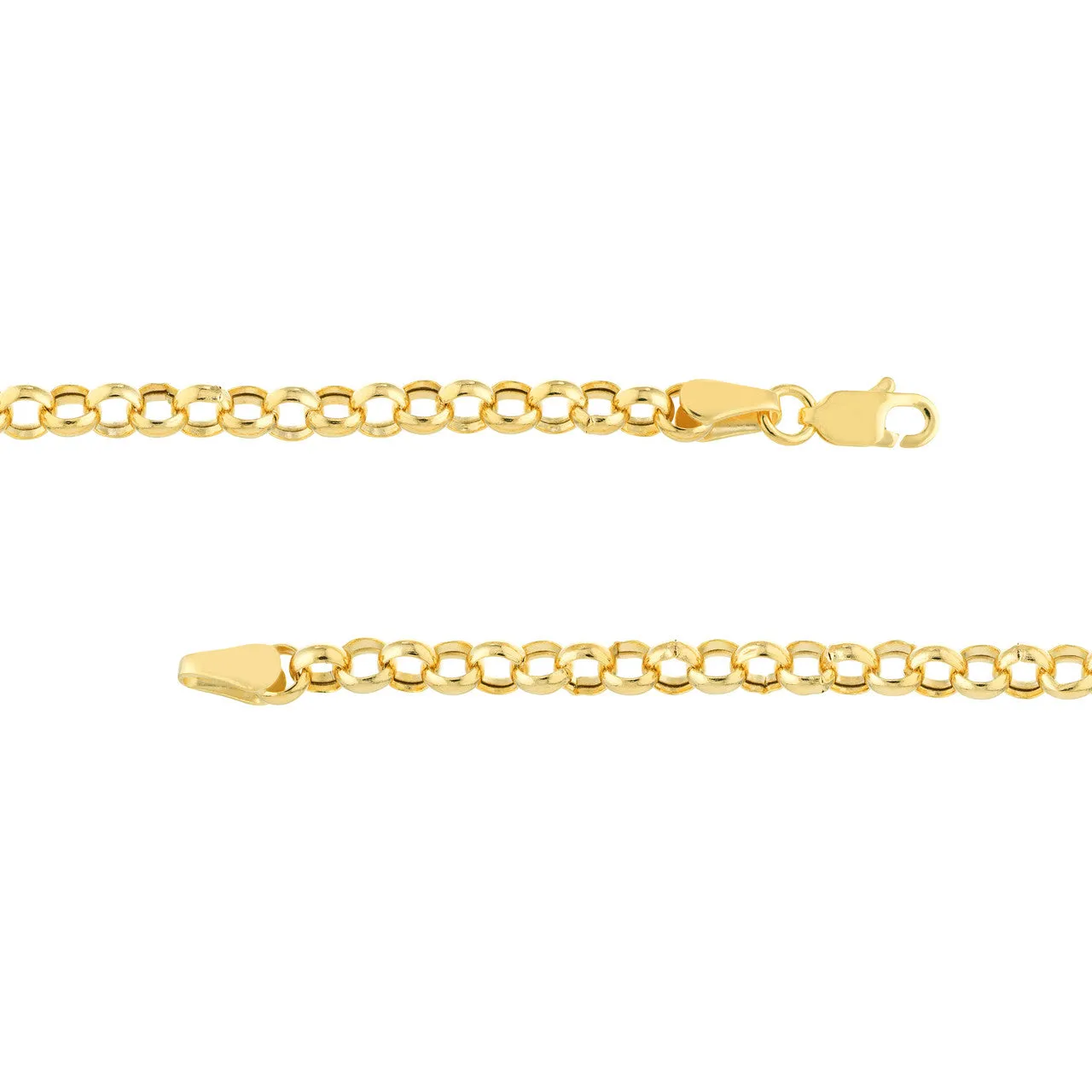 14k Yellow Gold Diamond Mariner Center Pendant Rolo Link Necklace