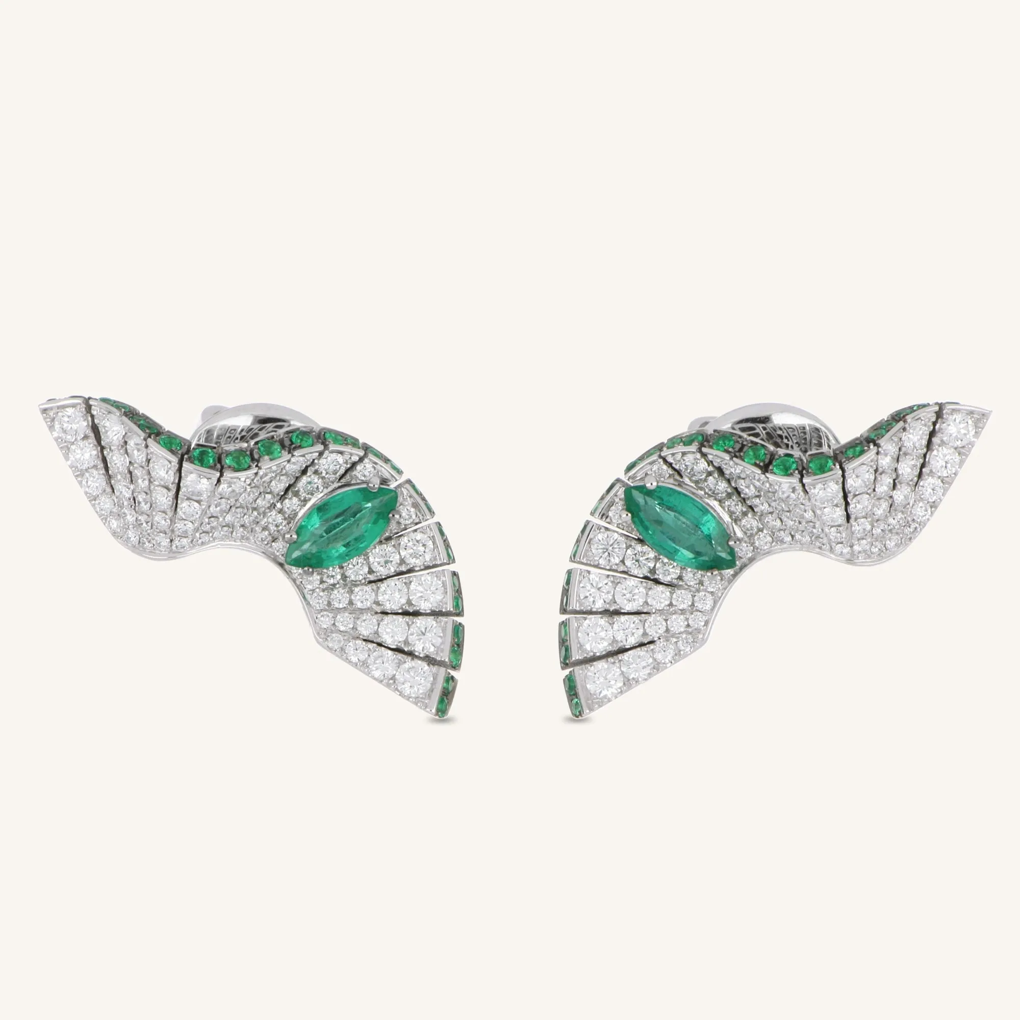 Abissi earrings with emeralds
