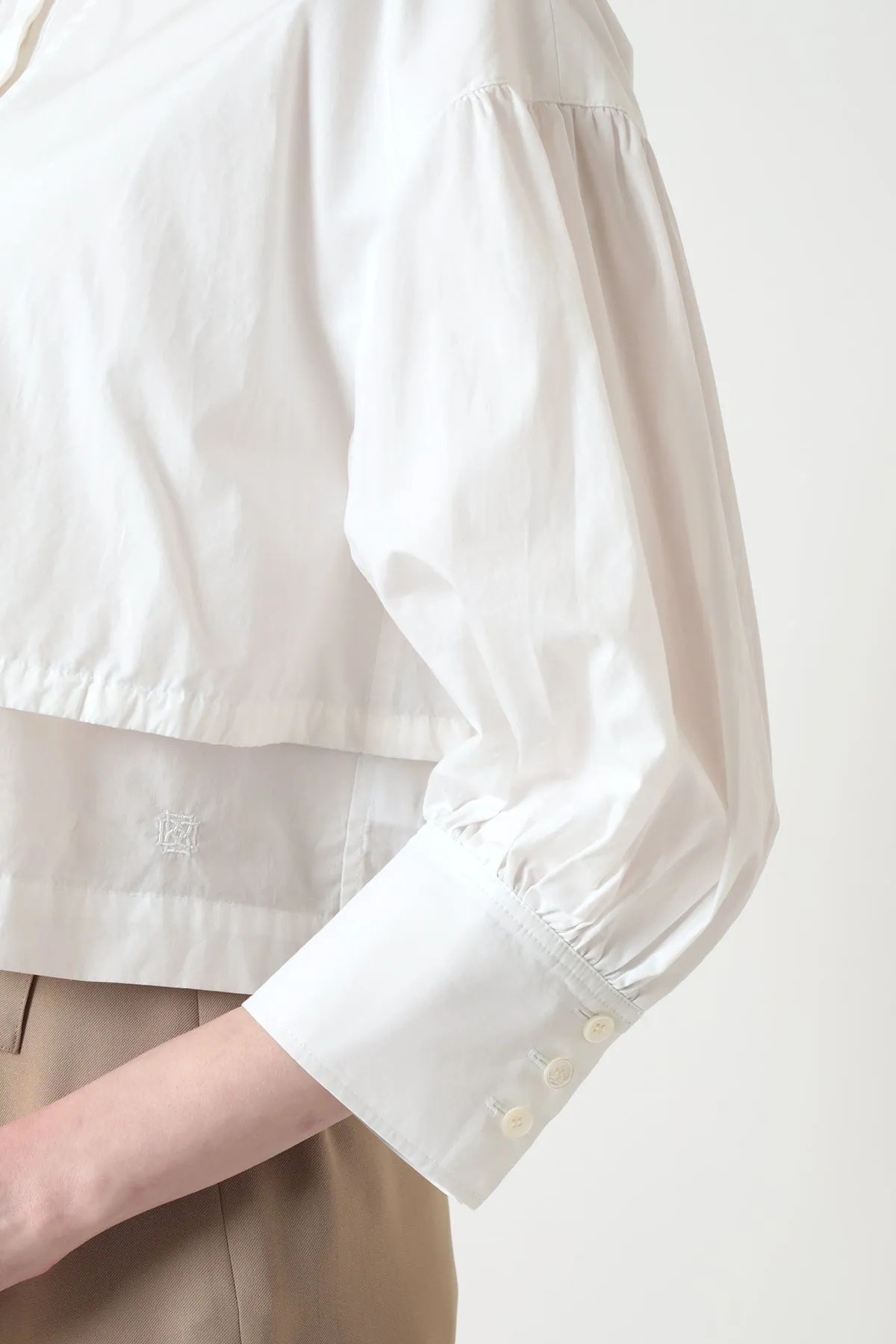 Double Layer Cropped Blouse