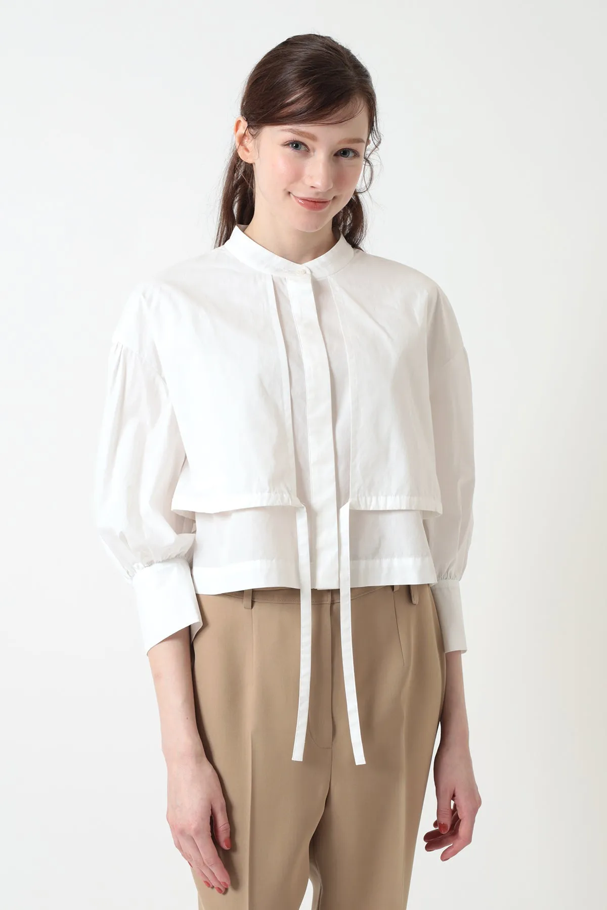 Double Layer Cropped Blouse
