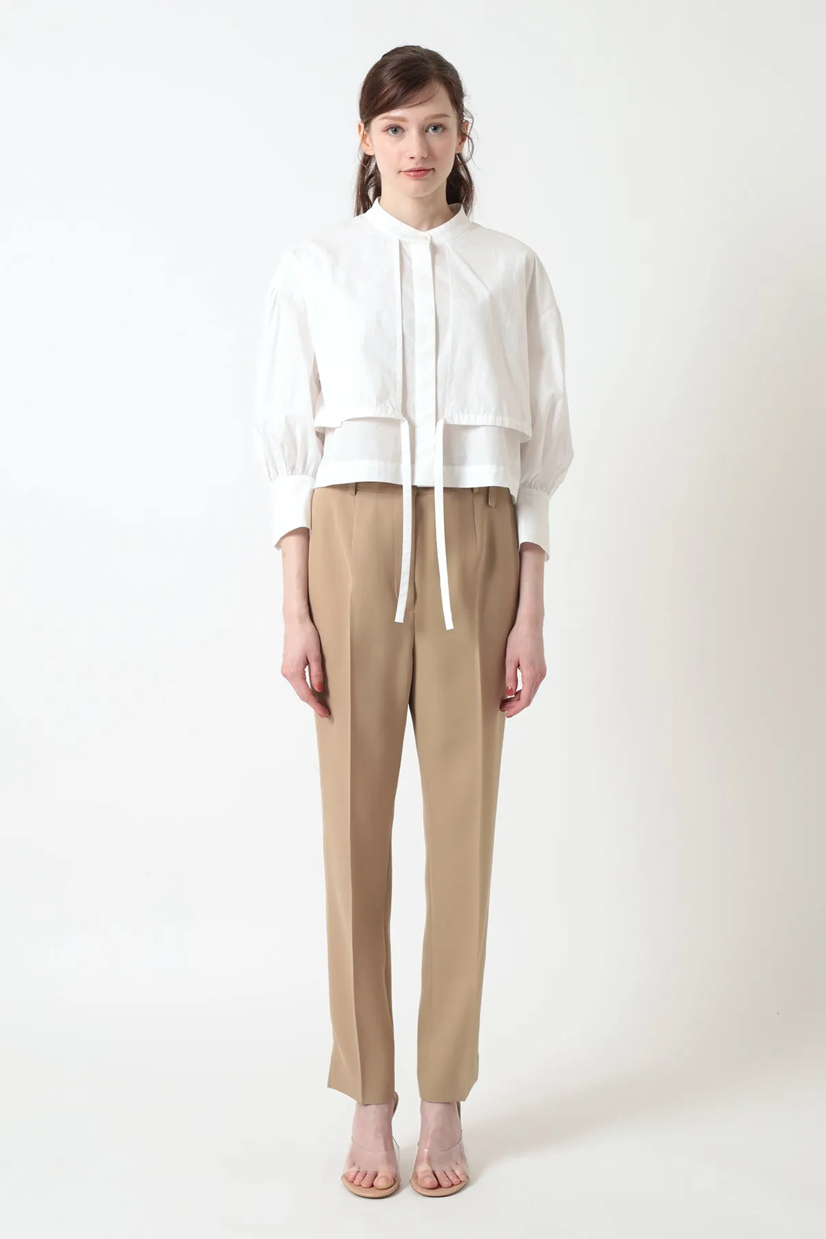 Double Layer Cropped Blouse