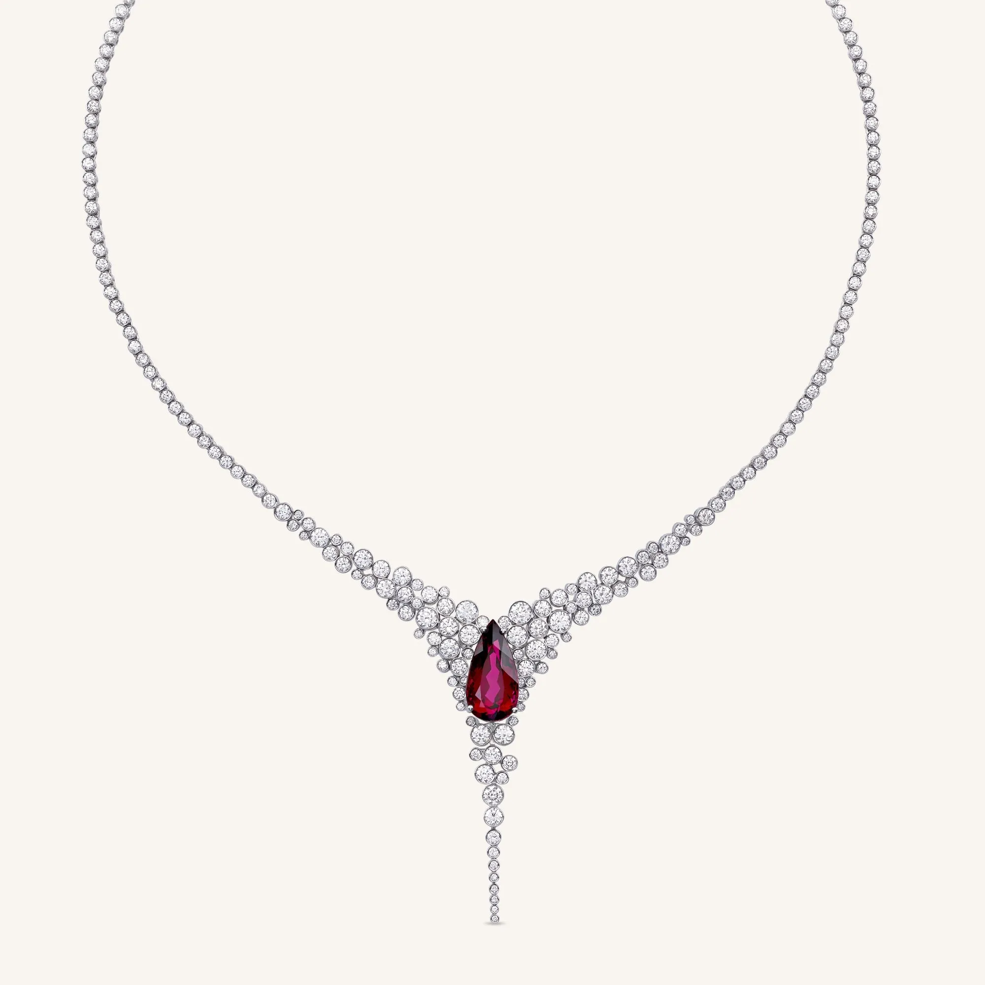 Incanto necklace with rubellite