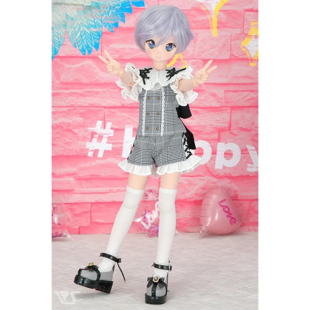Plaid Culottes Set / Mini (Gray)