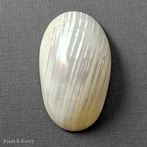 Silver Mouth Shell Cabochon Large 50x30mm (1pc)