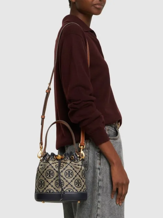Tory Burch   T Monogram jacquard bucket bag 
