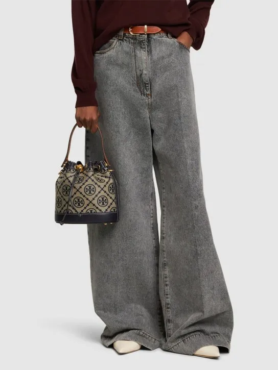 Tory Burch   T Monogram jacquard bucket bag 