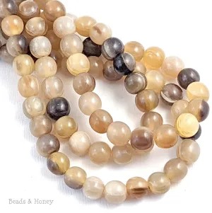 White Horn Bead Round 10mm (16-Inch Strand)
