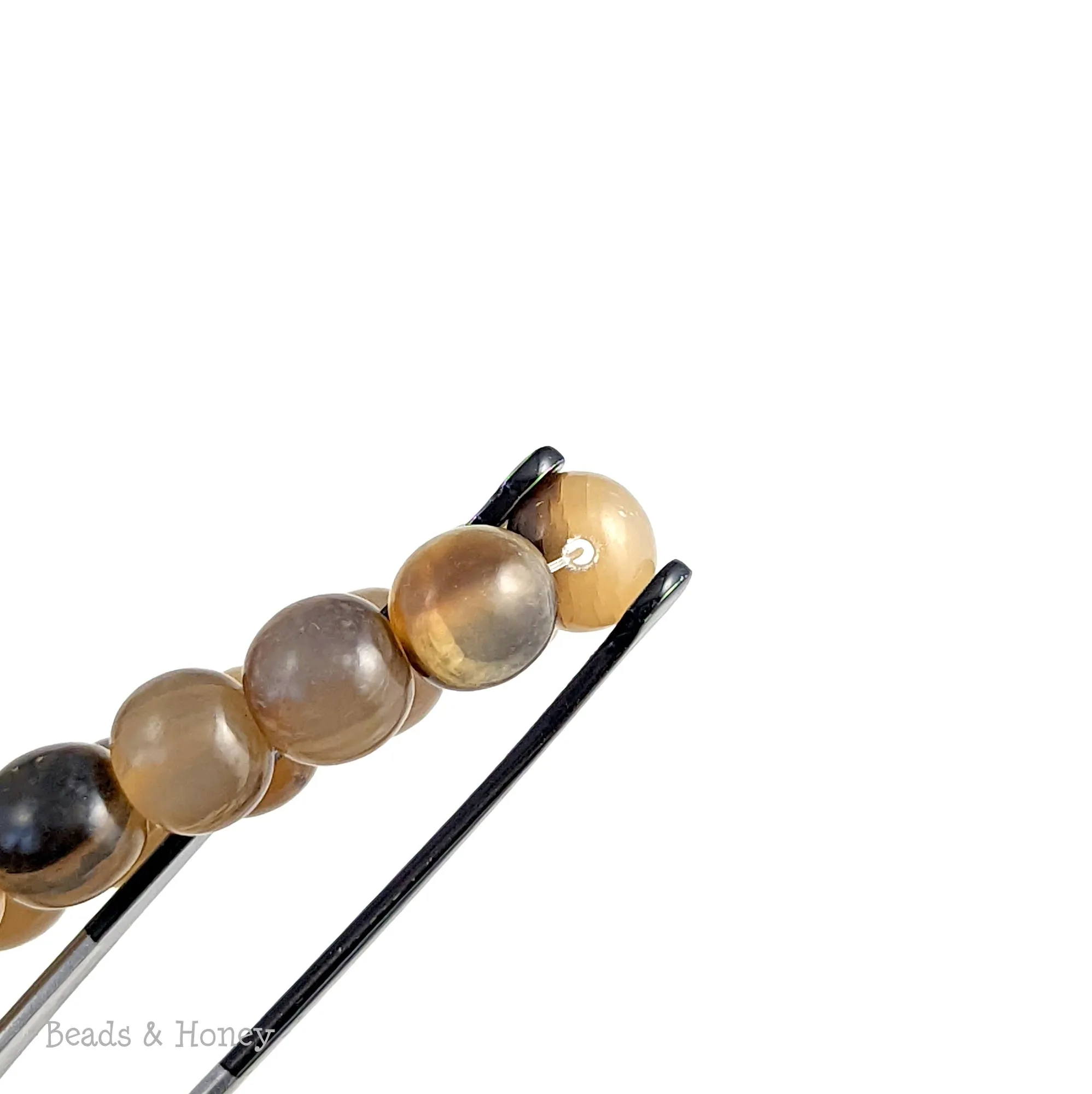 White Horn Bead Round 10mm (16-Inch Strand)