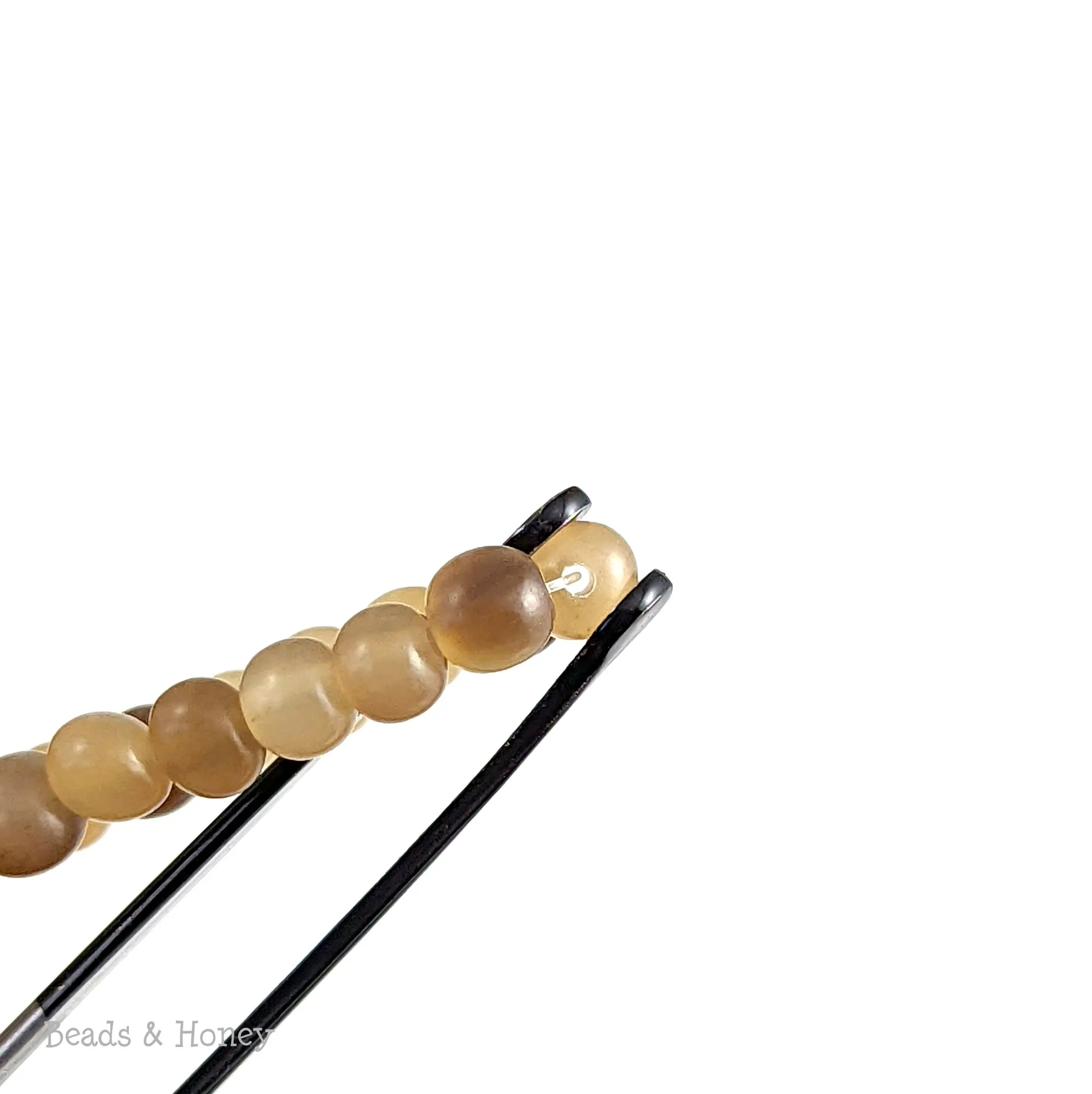 White Horn Bead Round 6-7mm (16-Inch Strand)