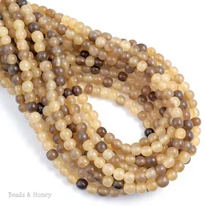 White Horn Bead Round 6-7mm (16-Inch Strand)