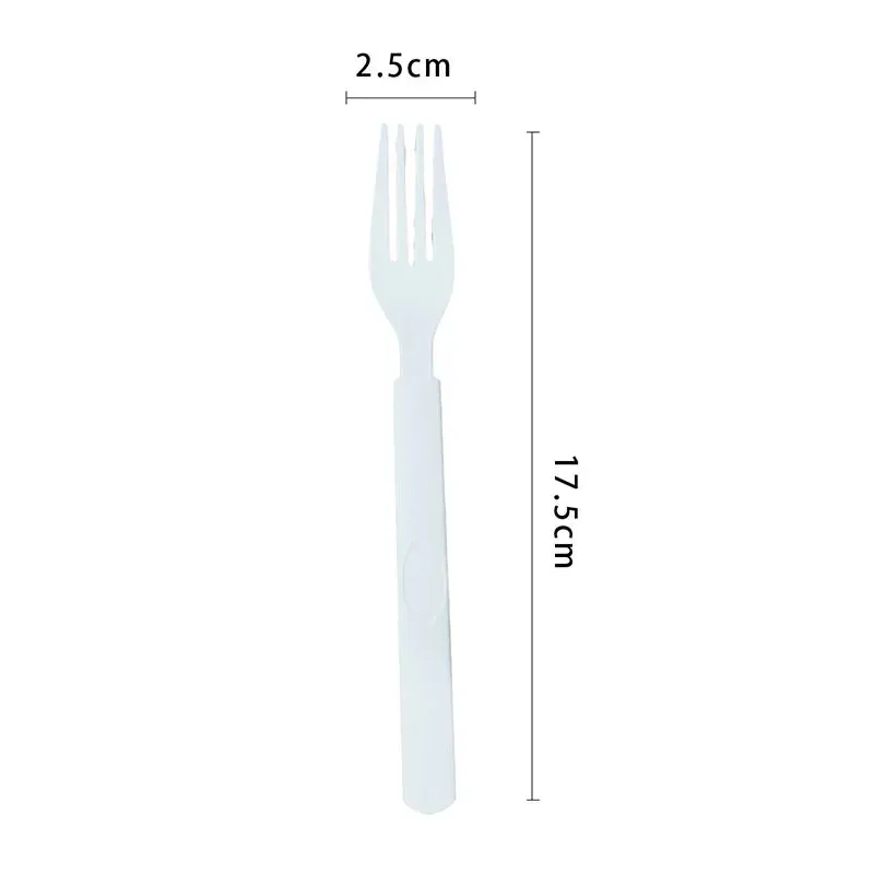 White Reusable Plastic Fork 20pk