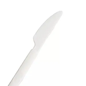 White Reusable Plastic Knife 20pk