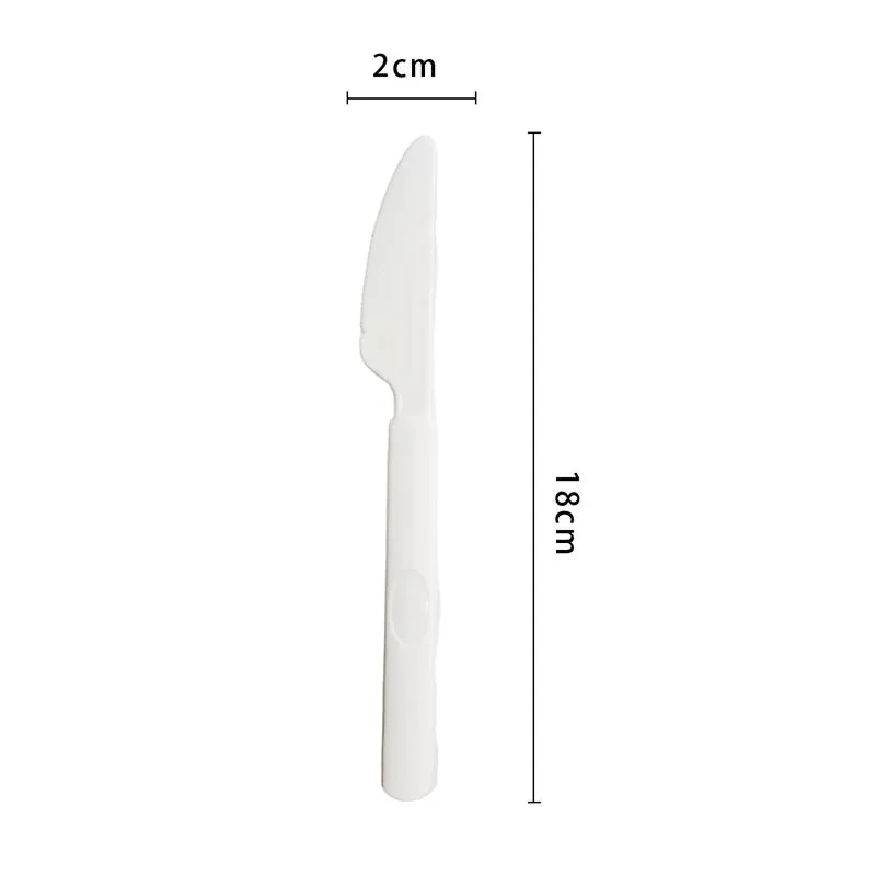 White Reusable Plastic Knife 20pk